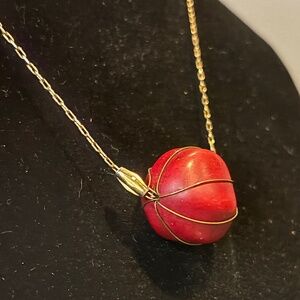Vintage Red Stone Necklace